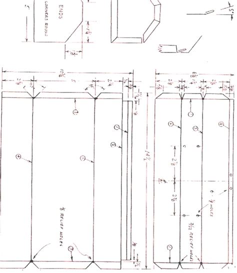 sheet metal tool box blueprints|sheet metal box dimensions.